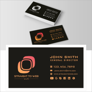 Business Card Design by chameerakasundb for Straight To Web LLC | Design: #16728198