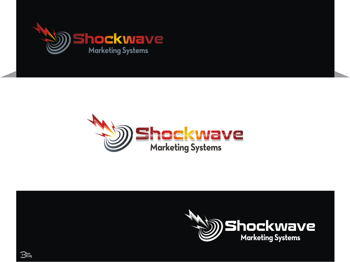 Logo Design by Blueberry for Shockwave Marketing Systems | Design #16609842