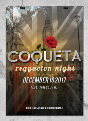 Coqueta Reggaeton Night | Diseño de Flyer por alex989