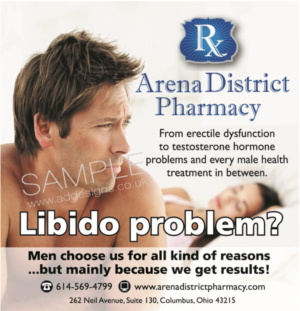 1/4 page advertisement for print and digital media focusing on low testosterone and libido | Diseño Publicitario por the artworks