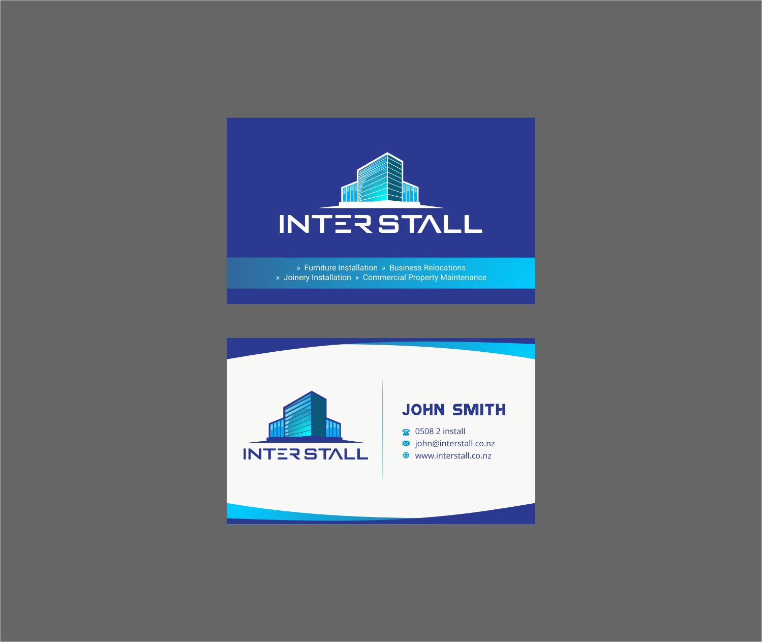 Diseño de Tarjeta de Presentación por INDIAN_Ashok para Interstall ltd | Diseño #16613305