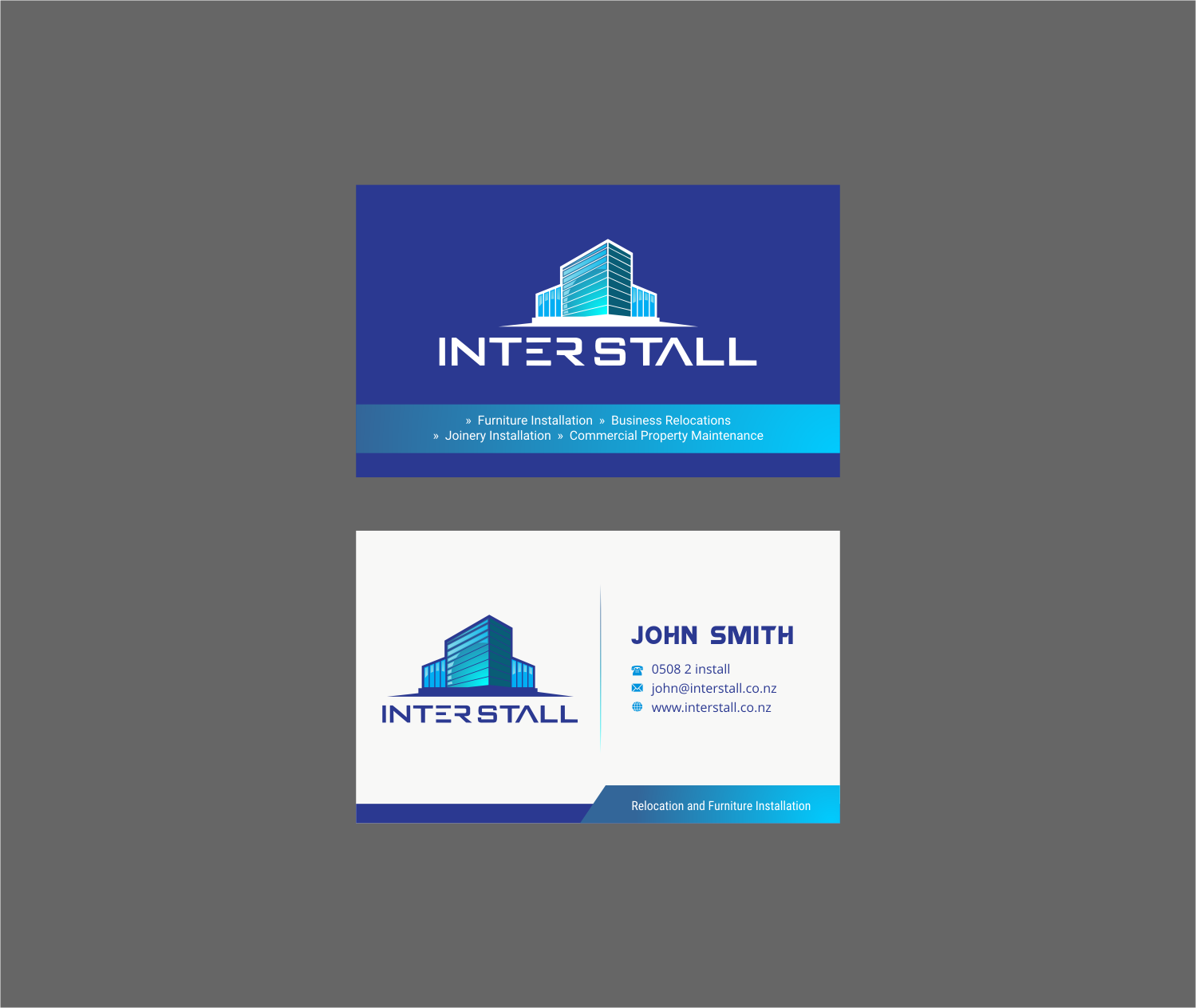 Diseño de Tarjeta de Presentación por INDIAN_Ashok para Interstall ltd | Diseño #16613307