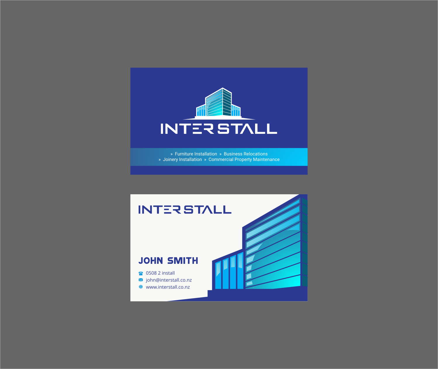 Diseño de Tarjeta de Presentación por INDIAN_Ashok para Interstall ltd | Diseño #16613308