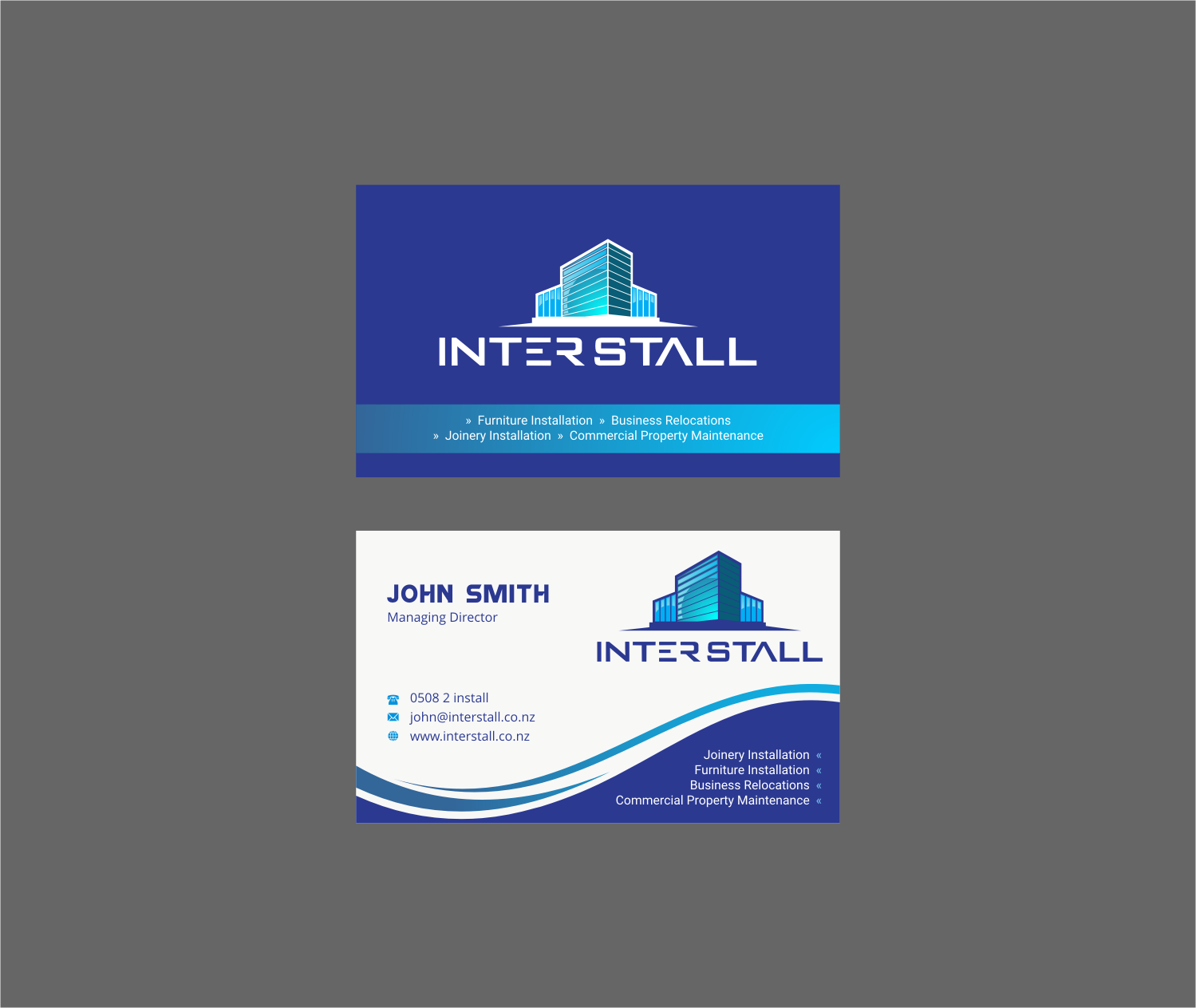 Diseño de Tarjeta de Presentación por INDIAN_Ashok para Interstall ltd | Diseño #16613320