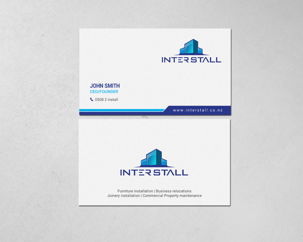 Diseño de Tarjeta de Presentación por chandrayaan.creative para Interstall ltd | Diseño #16628168