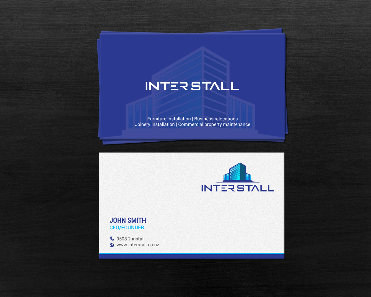 Diseño de Tarjeta de Presentación por chandrayaan.creative para Interstall ltd | Diseño #16640920