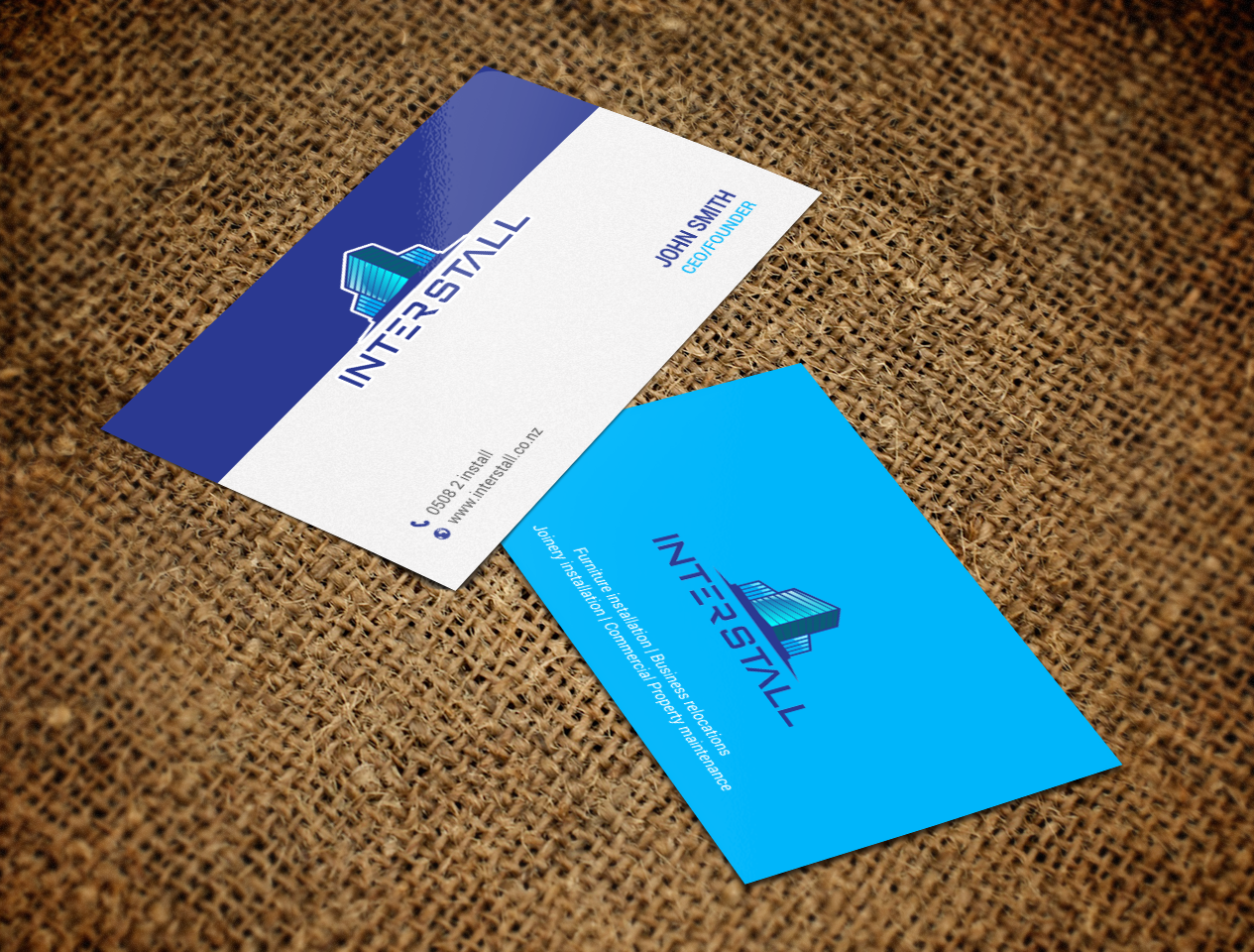 Diseño de Tarjeta de Presentación por chandrayaan.creative para Interstall ltd | Diseño #16641143