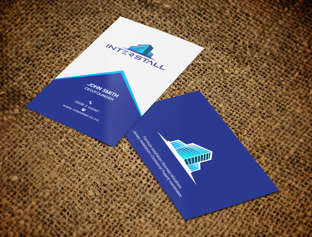 Diseño de Tarjeta de Presentación por chandrayaan.creative para Interstall ltd | Diseño #16641196