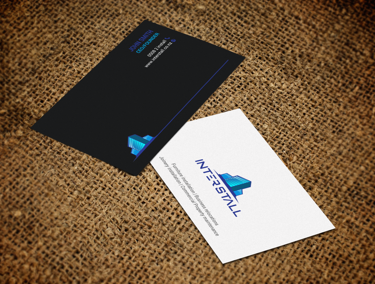 Diseño de Tarjeta de Presentación por chandrayaan.creative para Interstall ltd | Diseño #16641200