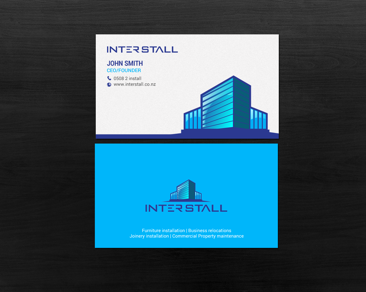 Diseño de Tarjeta de Presentación por chandrayaan.creative para Interstall ltd | Diseño #16641391