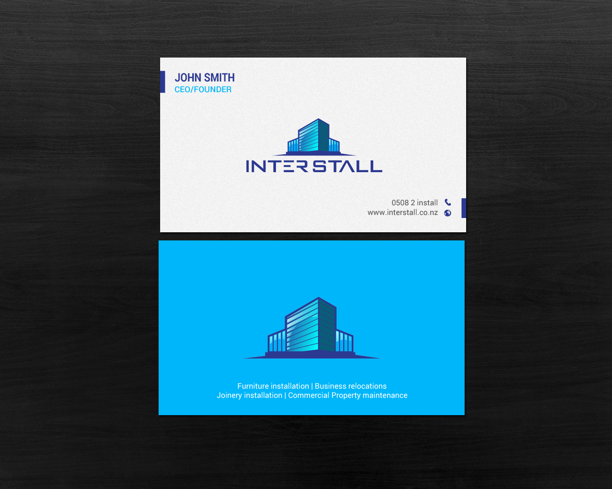 Diseño de Tarjeta de Presentación por chandrayaan.creative para Interstall ltd | Diseño #16641509