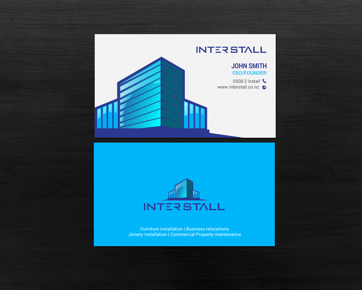 Diseño de Tarjeta de Presentación por chandrayaan.creative para Interstall ltd | Diseño #16641511