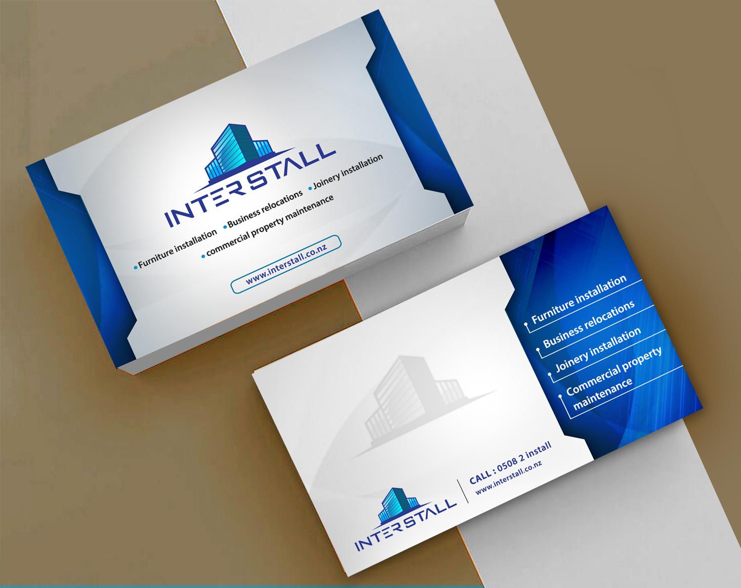 Business Card Design by Deepak_9_Malhotra for Interstall ltd | Design #16614096