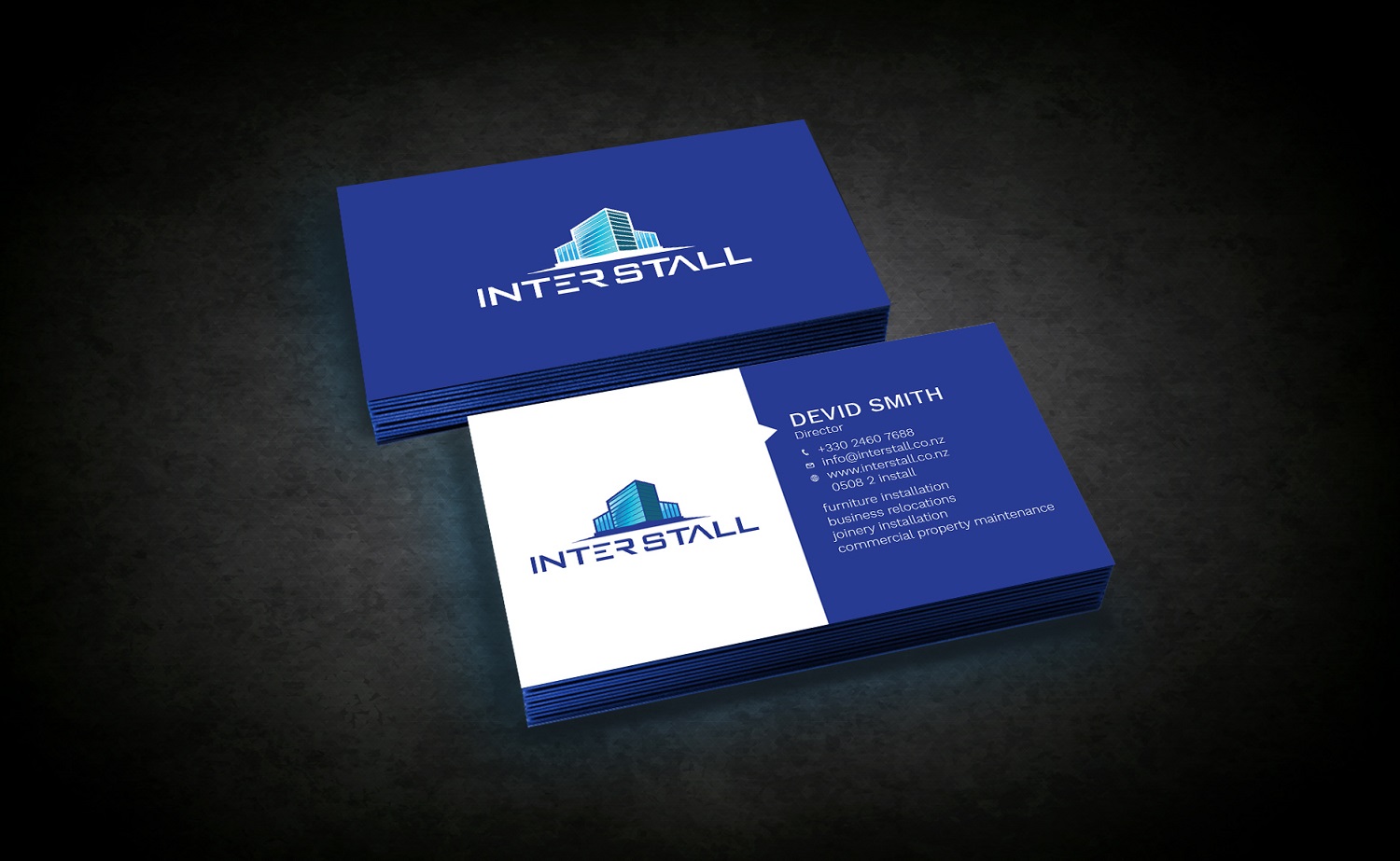 Diseño de Tarjeta de Presentación por Graphic Flame para Interstall ltd | Diseño #16615042