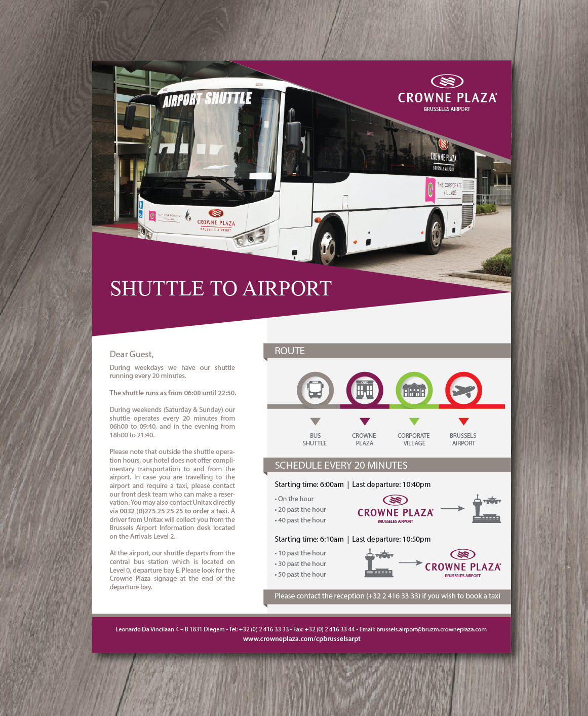 Diseño de Flyer por alex989 para Crowne Plaza Brussels Airport | Diseño #16661669