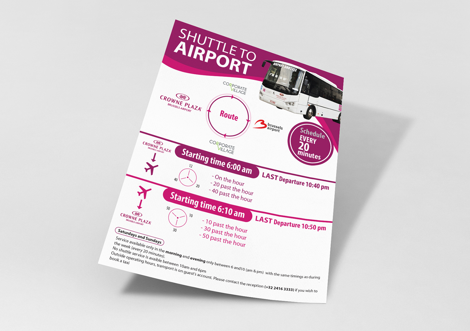 Diseño de Flyer por - SWING - para Crowne Plaza Brussels Airport | Diseño #16662097