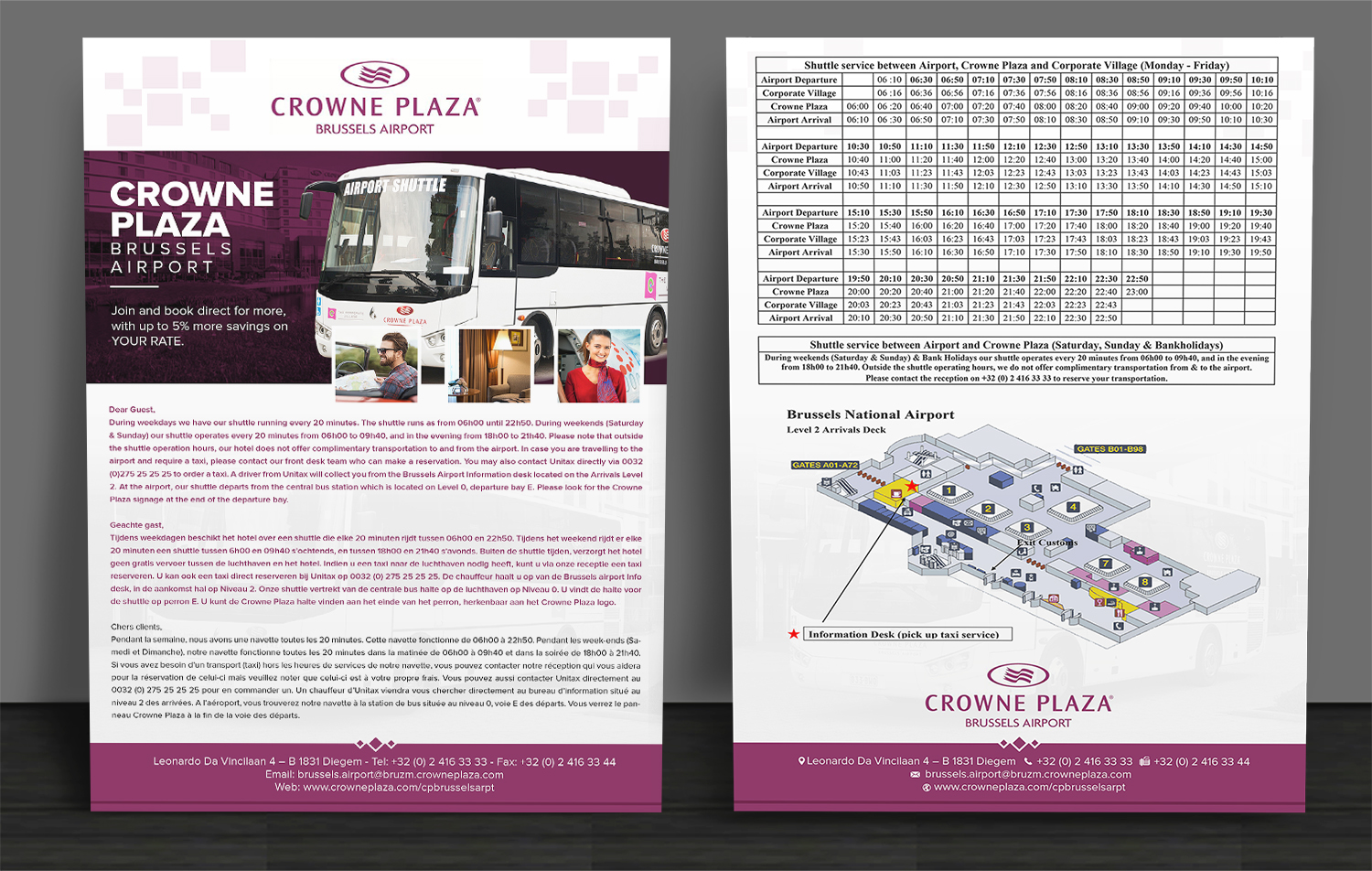 Diseño de Flyer por SAI DESIGNS para Crowne Plaza Brussels Airport | Diseño #16654150