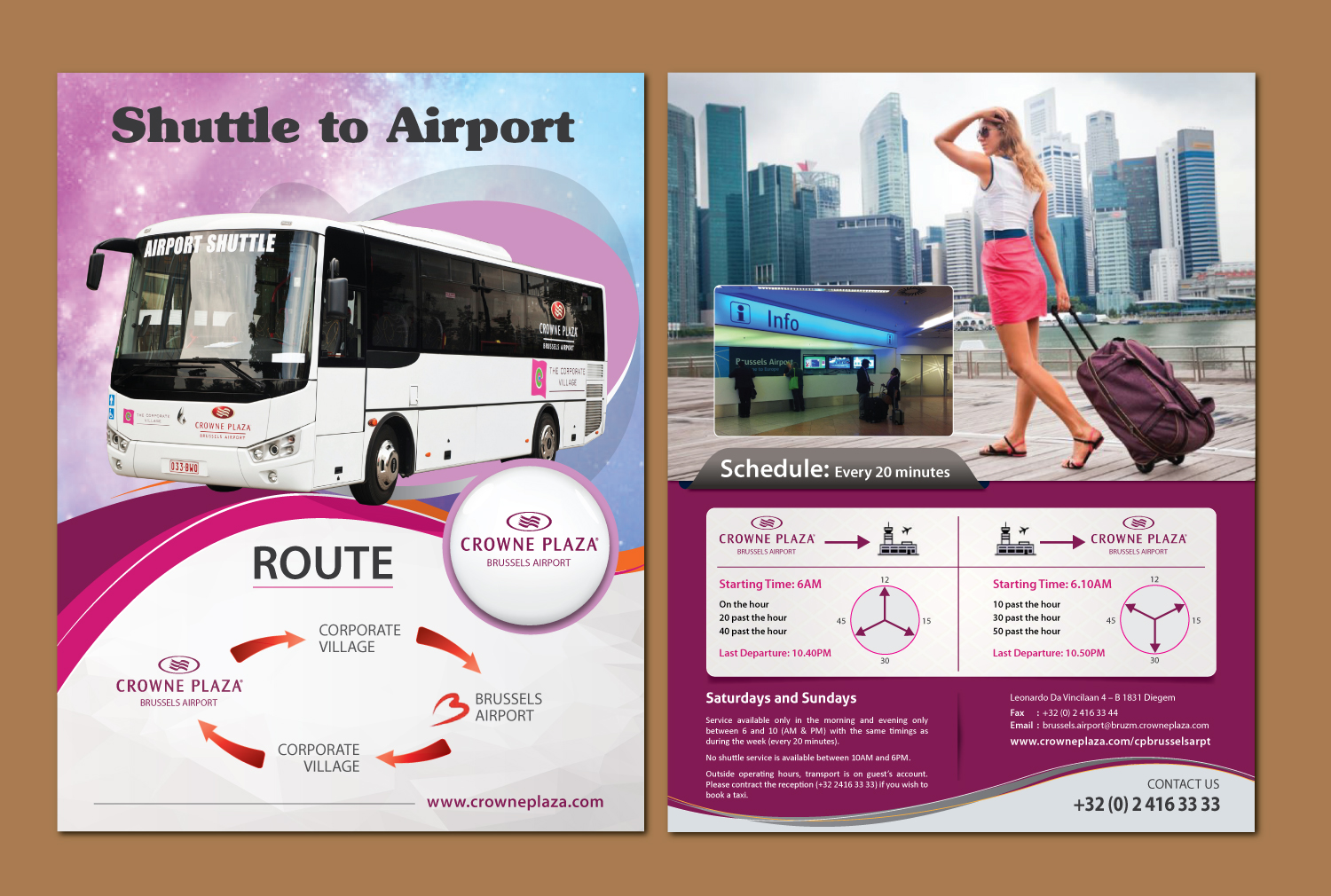 Flyer Design by meet007 for Crowne Plaza Brussels Airport | Design #16661469
