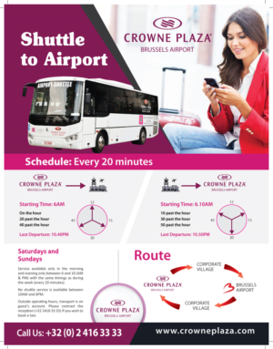 Flyer Design by meet007 for Crowne Plaza Brussels Airport | Design: #16664916