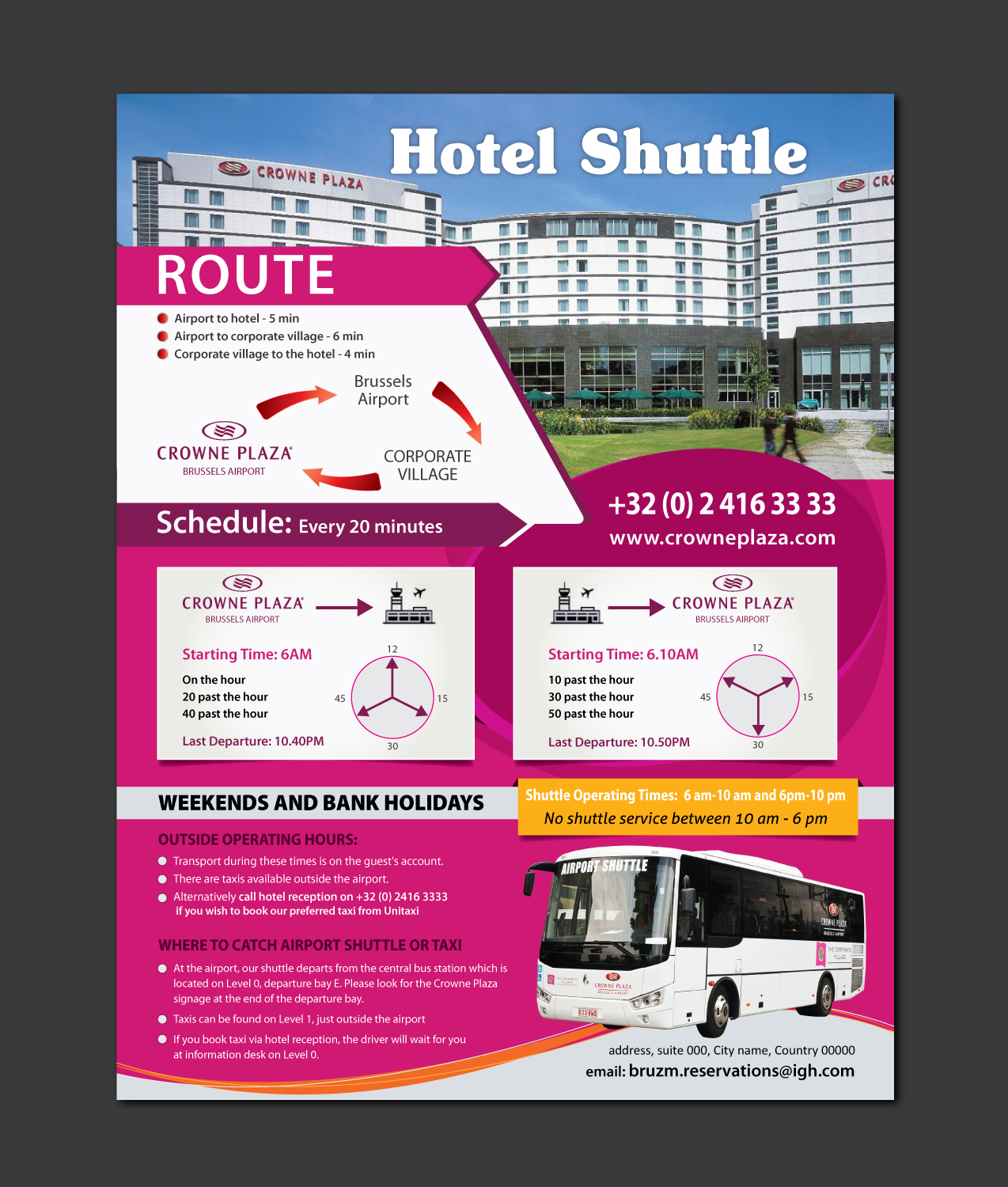 Flyer Design by meet007 for Crowne Plaza Brussels Airport | Design #16685834