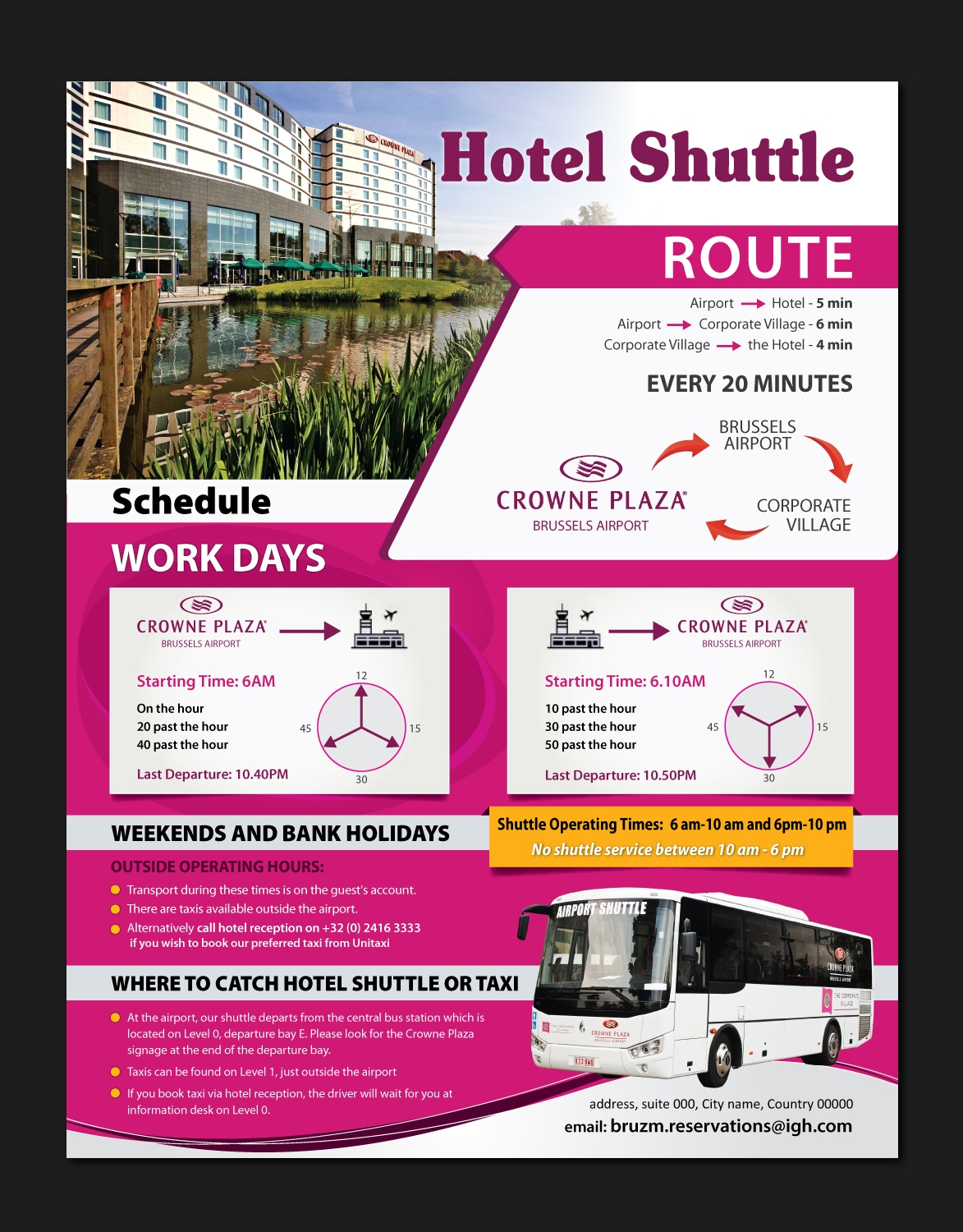 Flyer Design by meet007 for Crowne Plaza Brussels Airport | Design #16687345