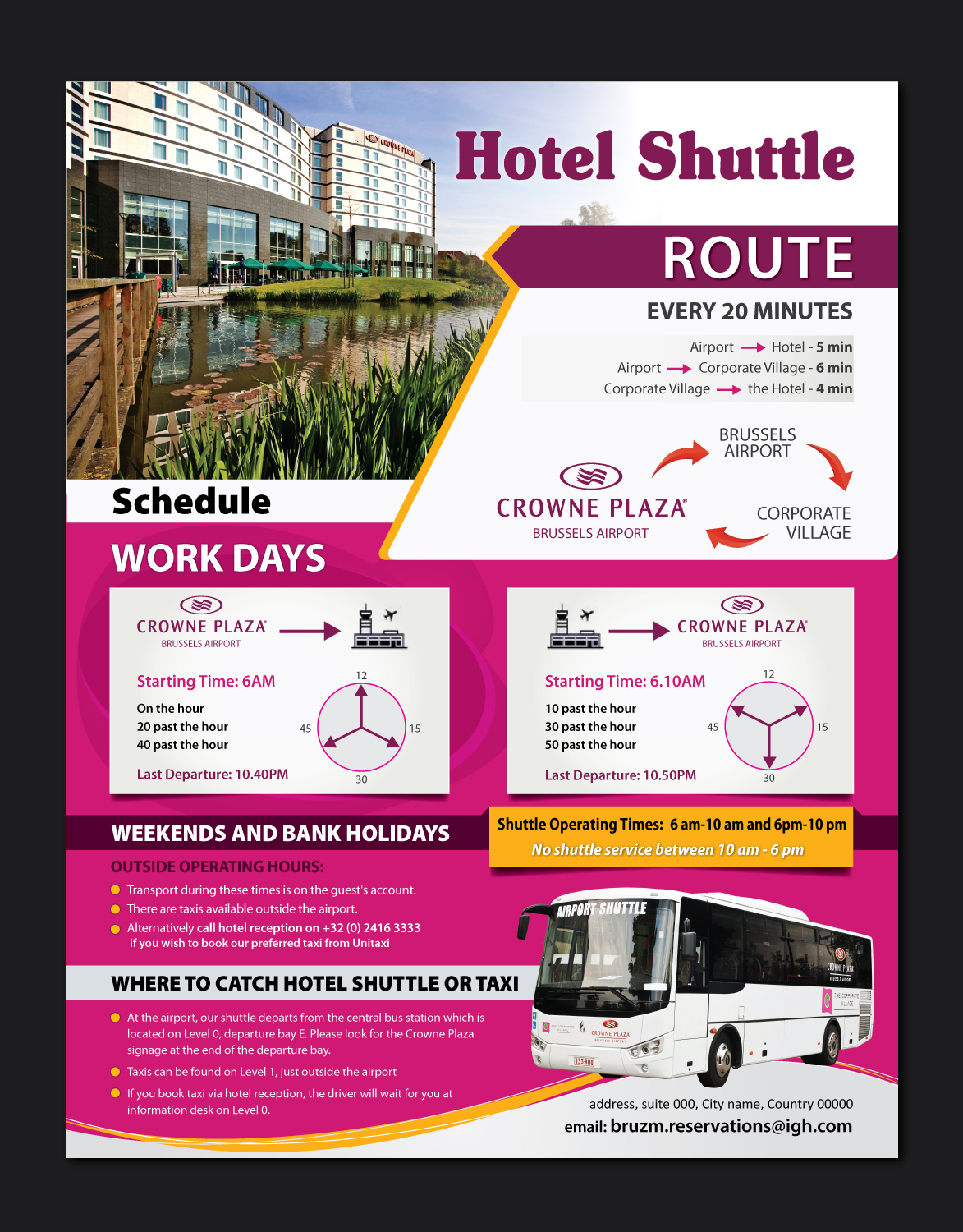 Flyer Design by meet007 for Crowne Plaza Brussels Airport | Design #16687781