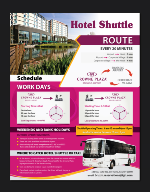 Flyer Design by meet007 for Crowne Plaza Brussels Airport | Design: #16687781