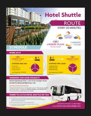 Flyer Design by meet007 for Crowne Plaza Brussels Airport | Design: #16797983