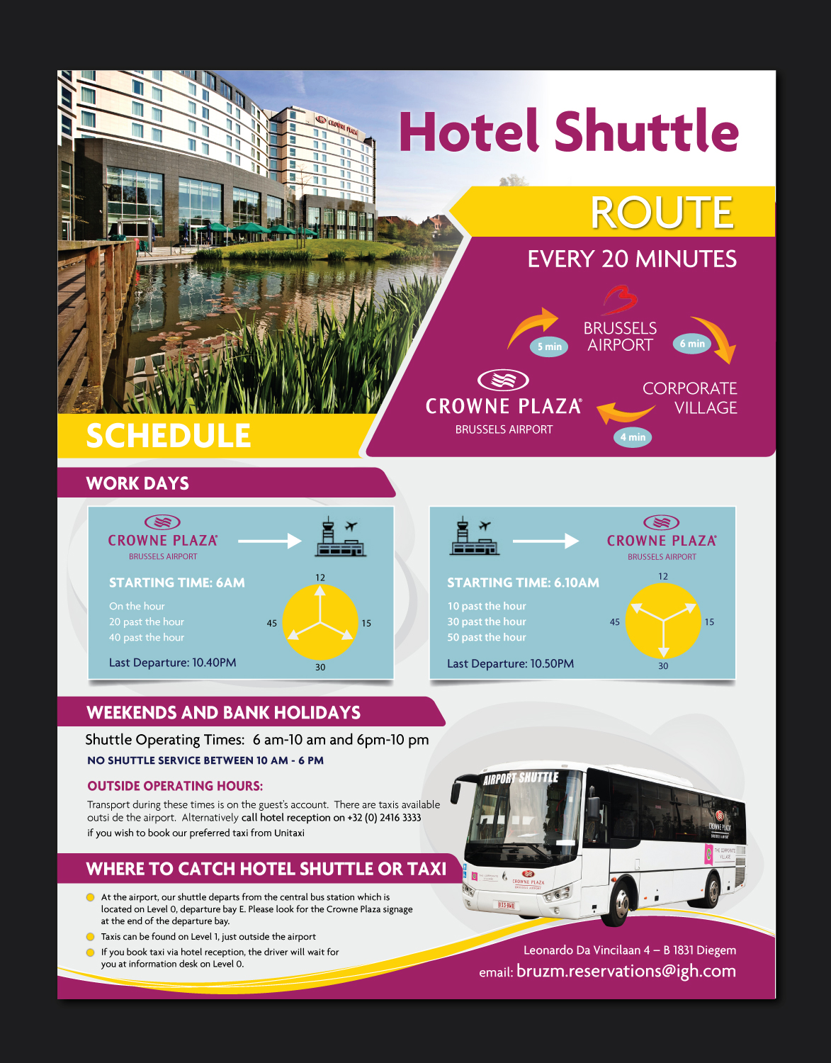 Flyer Design by meet007 for Crowne Plaza Brussels Airport | Design #16798088