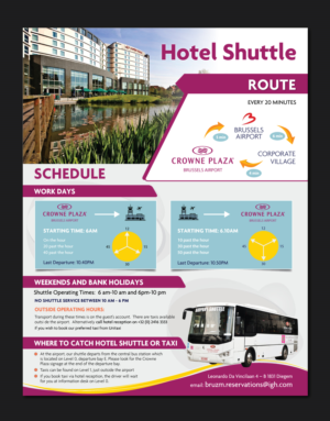 Flyer Design by meet007 for Crowne Plaza Brussels Airport | Design: #16806600