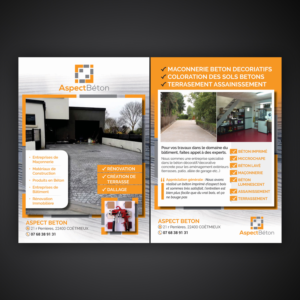Entreprise de maçonnerie/coulage béton/decorative concrete recherche Flyer | Flyer-Design von Mariyam Khan