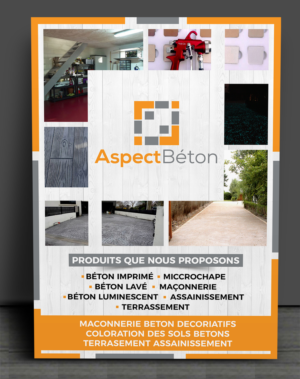 Entreprise de maçonnerie/coulage béton/decorative concrete recherche Flyer | Flyer-Design von SAI DESIGNS