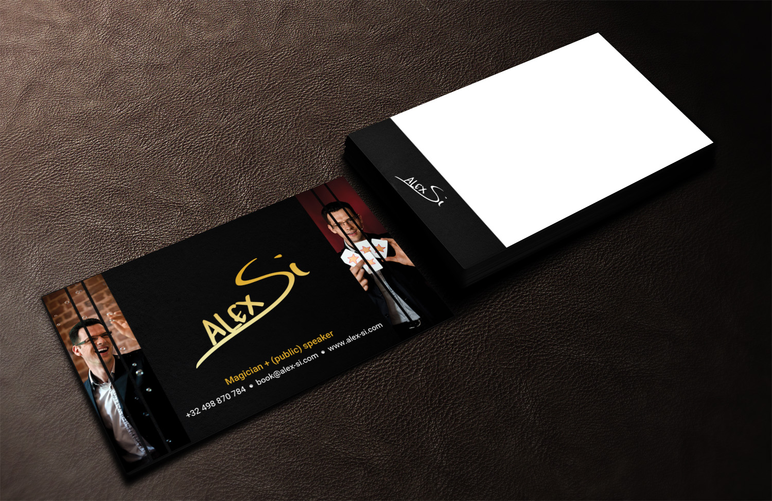 modern professional artists business card design for a company by artists business card
