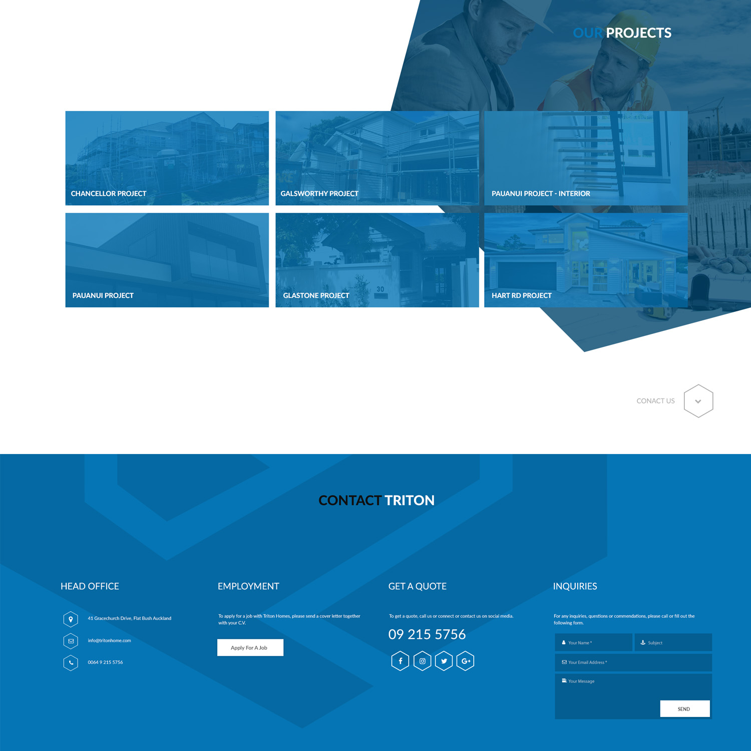 Web Design par Bob Mervick pour Triton Homes Ltd | Design #16695524