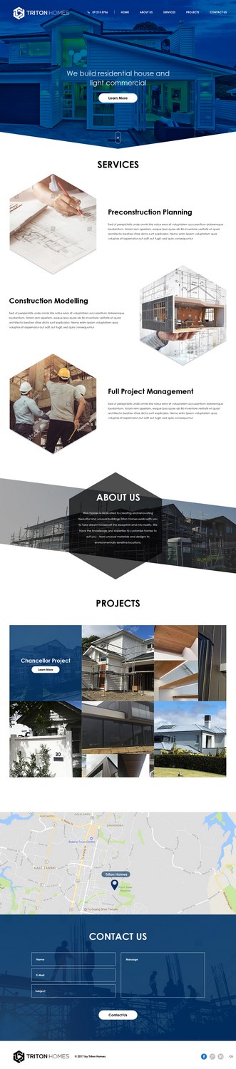 Web Design by pb for Triton Homes Ltd | Design #16642400