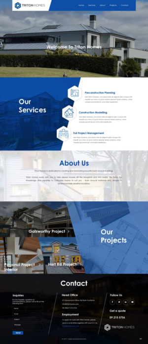 Diseño Web por pb para Triton Homes Ltd | Diseño: #16642402