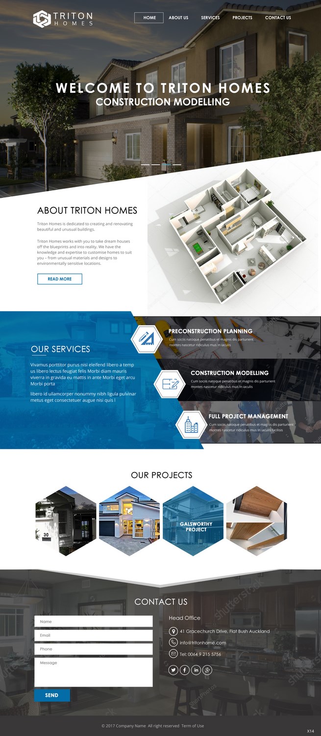 Diseño Web por pb para Triton Homes Ltd | Diseño #16642419