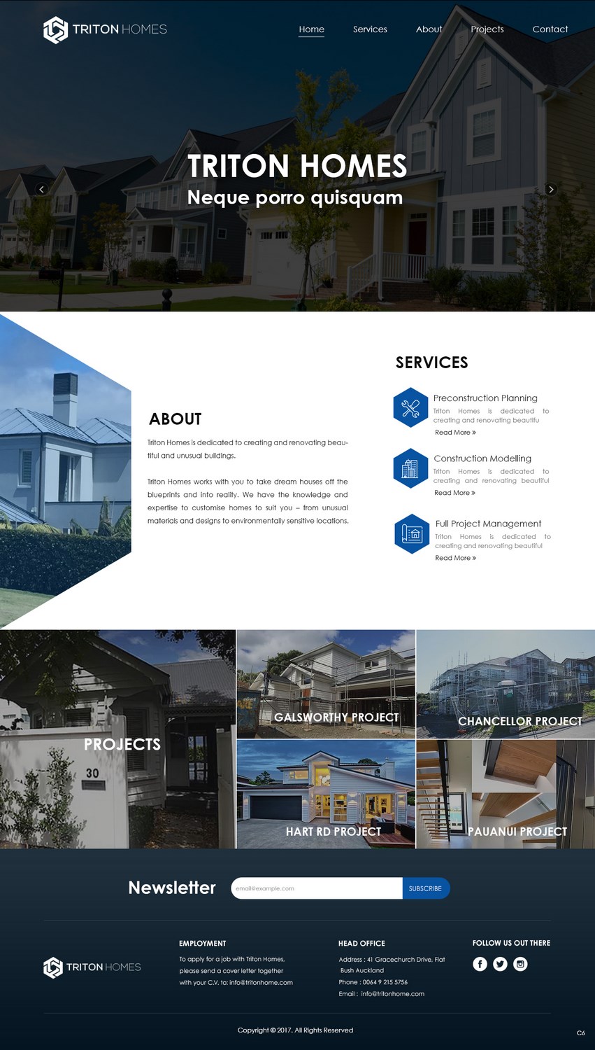Web-Design von pb für Triton Homes Ltd | Design #16642420