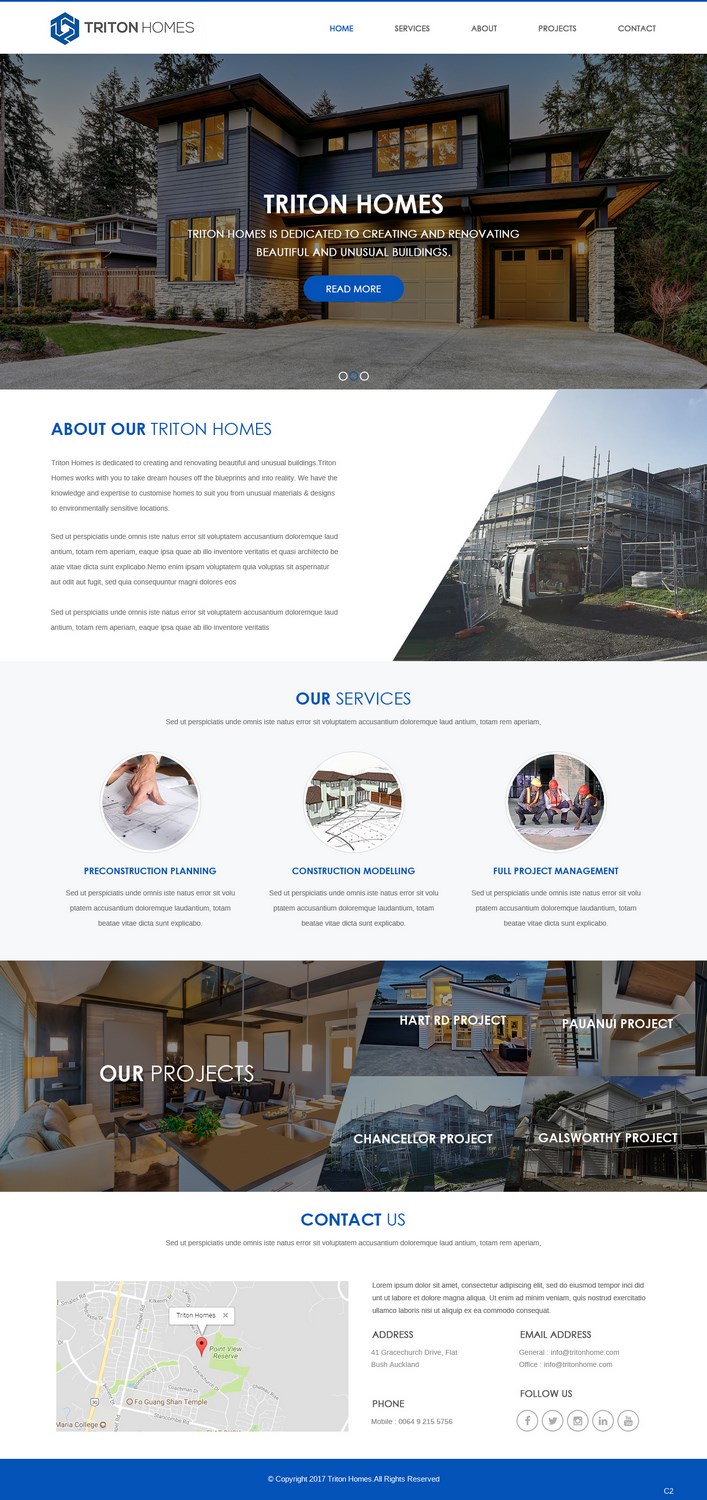 Diseño Web por pb para Triton Homes Ltd | Diseño #16642429