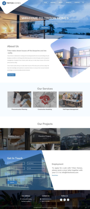 Diseño Web por pb para Triton Homes Ltd | Diseño: #16642430