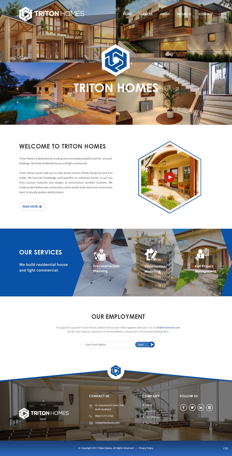 Diseño Web por pb para Triton Homes Ltd | Diseño #16642431