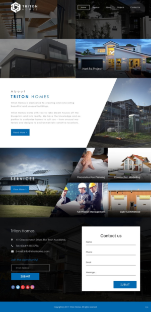 Diseño Web por pb para Triton Homes Ltd | Diseño: #16642432