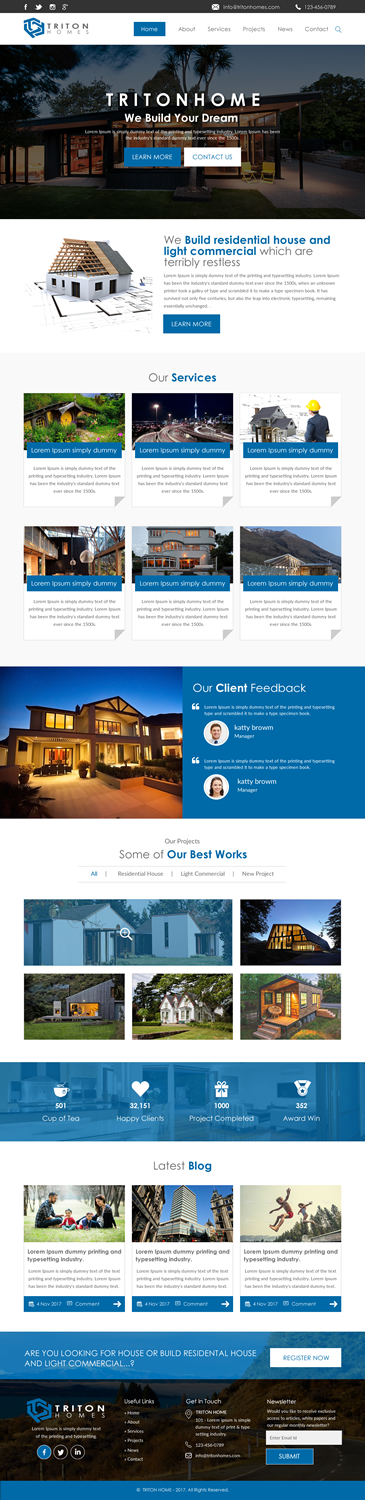 Web Design by rightway for Triton Homes Ltd | Design #16705225