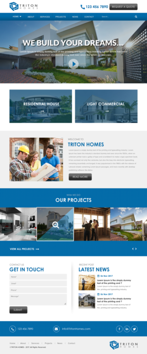 Web-Design von rightway für Triton Homes Ltd | Design: #16705229