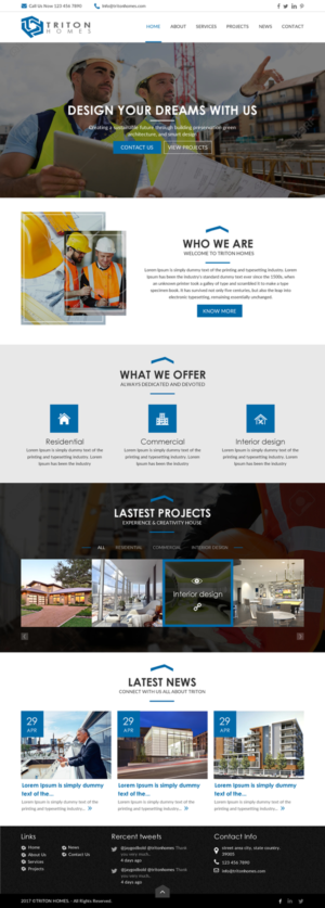 Web-Design von rightway für Triton Homes Ltd | Design: #16705279