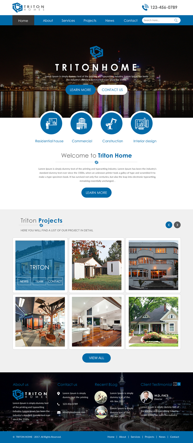 Web-Design von rightway für Triton Homes Ltd | Design #16705280