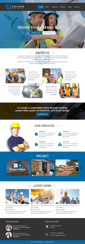 Web-Design von rightway für Triton Homes Ltd | Design: #16705281