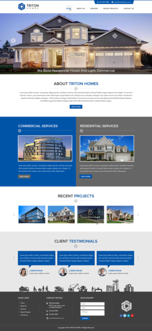 Web-Design von Creative Design für Triton Homes Ltd | Design: #16660899