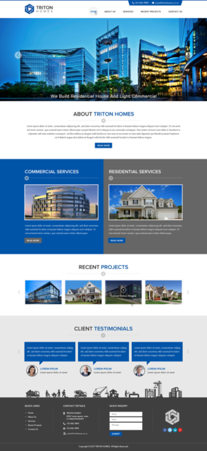 Diseño Web por Creative Design para Triton Homes Ltd | Diseño: #16660901