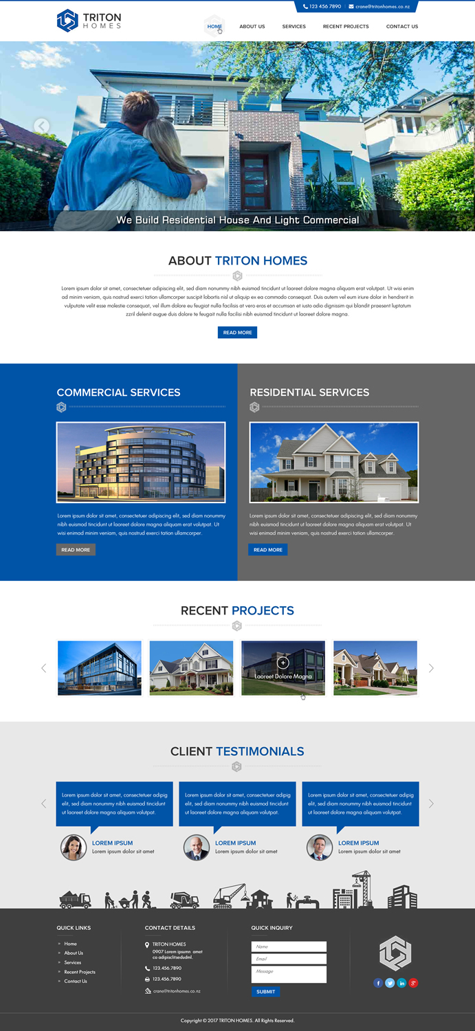 Diseño Web por Creative Design para Triton Homes Ltd | Diseño #16660902